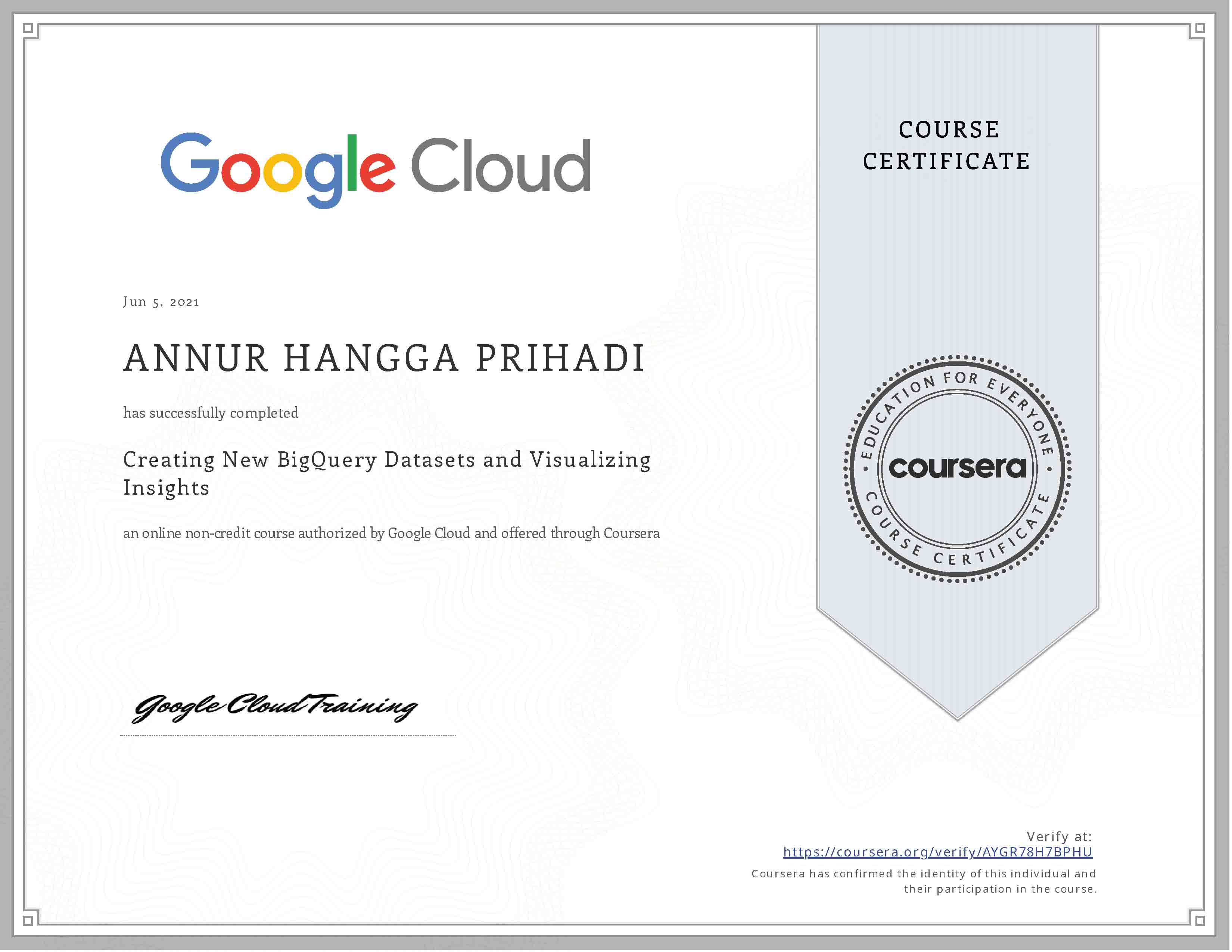 Creating BigQuery Datasets and Visualizing Insights